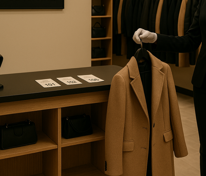 Nos services d'accueil événementiel Comptoir De Vestiaire Elegant Et Organise 1