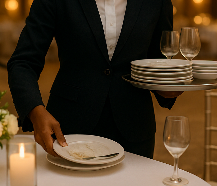 Nos services d'accueil événementiel Serveuse Elegante Et Table Raffinee 1